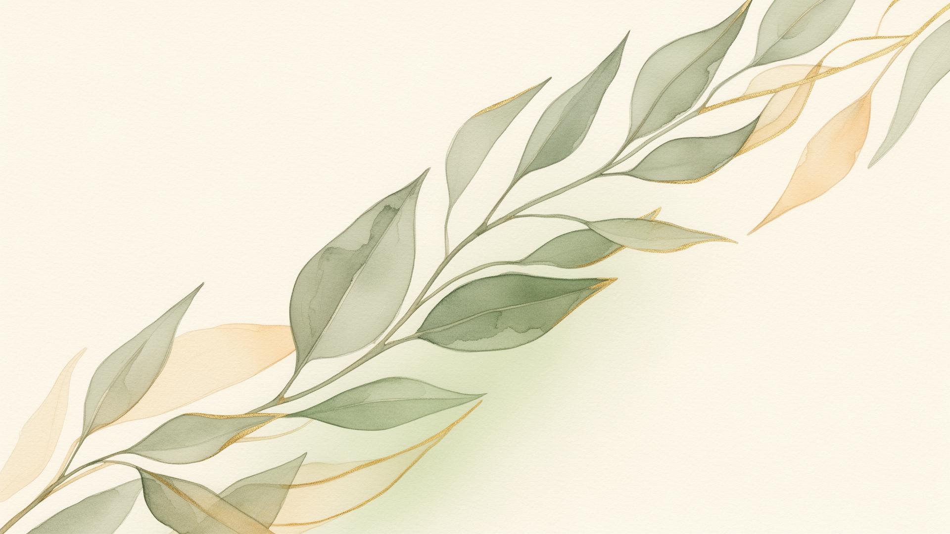 Soft sage botanical watercolor representing the calm, growth-oriented tone of NobleMind.